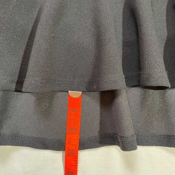 Forever 21 Ruffle Hi Low Mini Skirt Size Medium Black - Picture 8 of 11
